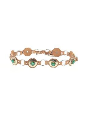Free People Leather Turquoise Concho Belt Size XS